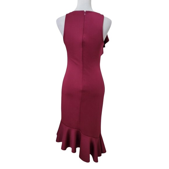 Banana Republic Size 4 Wine Colored Wrinkle-Resistant Sleeveless Cocktail Dress - Picture 4 of 14